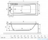 Wanna prostokątna Excellent AVA 150x70 biała WAEX.AVA15WH